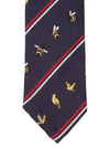 Men's Diagonal Bird Bee Jacquard Tie Navy - THOM BROWNE - BALAAN 4