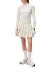 Adina Pleated Skirt Almond Milk - J.LINDEBERG - BALAAN 4