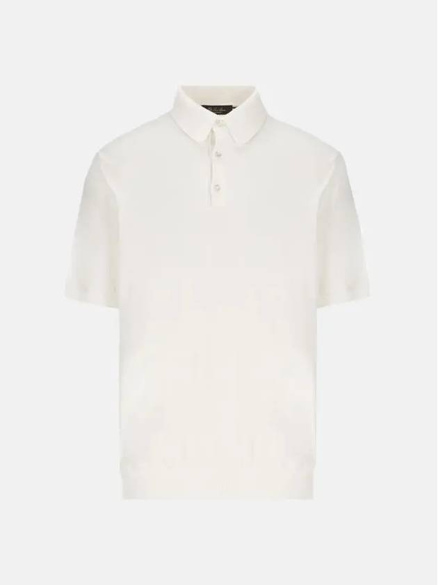 Men's Cotton Short Sleeve PK Shirt White - LORO PIANA - BALAAN 4