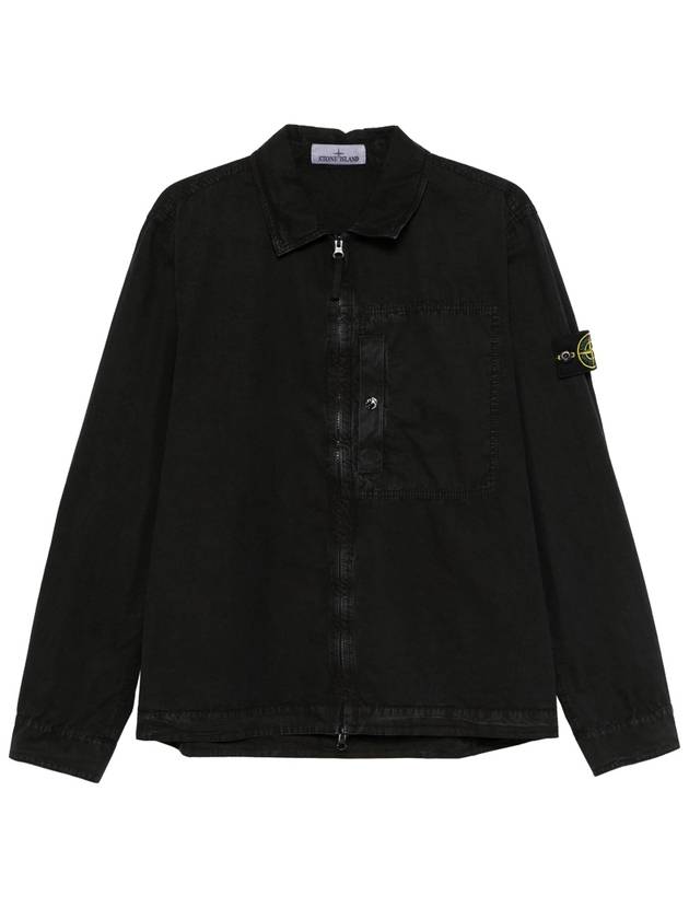 Waffen Hidden Snap Button Zip-Up Jacket Black - STONE ISLAND - BALAAN 2