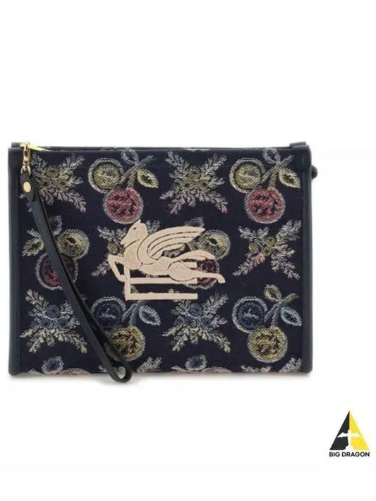 Medium Jacquard Clutch Bag Navy - ETRO - BALAAN 2