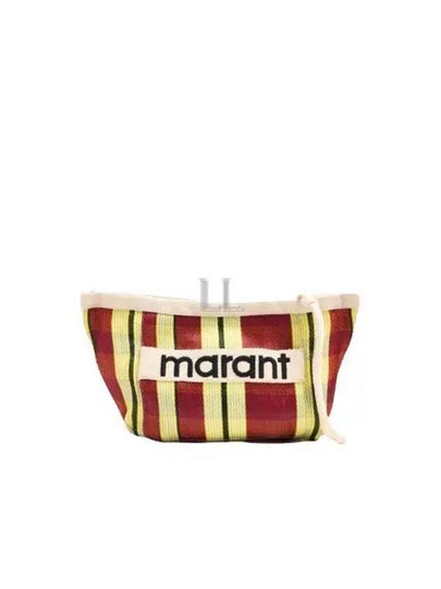 Embroidered Logo Pouch Bag Red Yellow - ISABEL MARANT - BALAAN 2