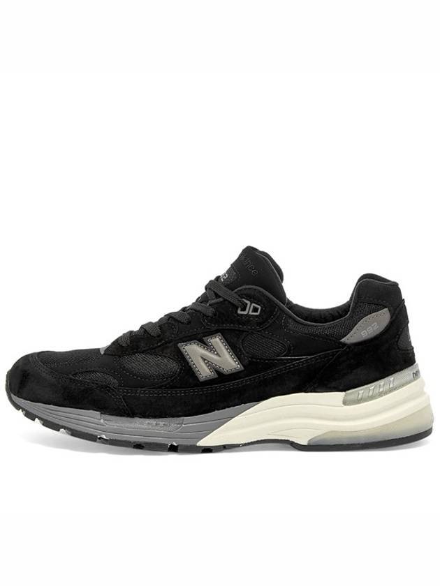 992 USA Suede Low Top Sneakers Black - NEW BALANCE - BALAAN 1