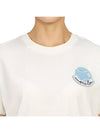 Women's Logo Patch Cotton Short Sleeve T-Shirt Off White - MONCLER - BALAAN 6