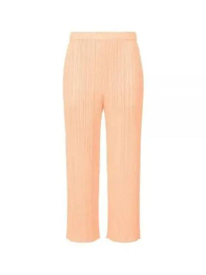 Pleated Straight Pants Orange - ISSEY MIYAKE - BALAAN 2