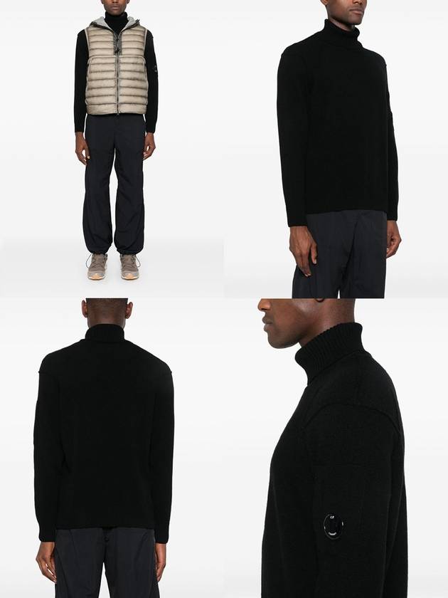 Lambswool GRS Knit Turtleneck Black - CP COMPANY - BALAAN 5