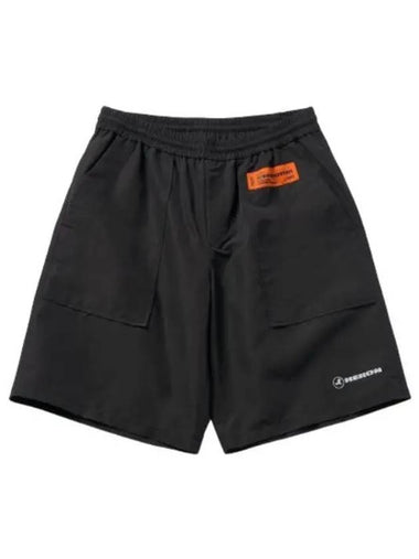 Heron Preston Logo Patch X ray Shorts Pants Black - HERON PRESTON - BALAAN 1