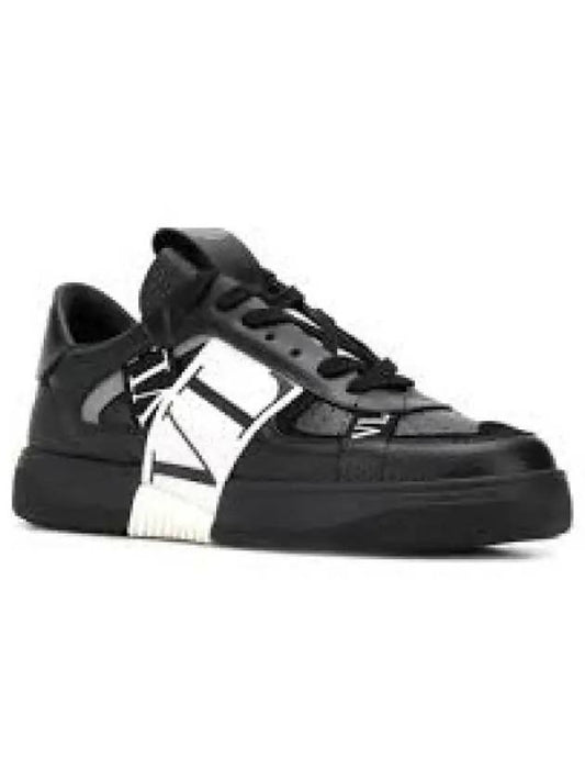 VLTN Band Low Top Sneakers Black - VALENTINO - BALAAN 2