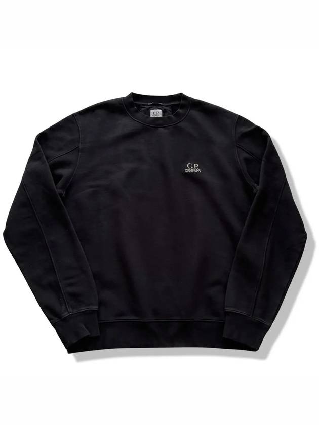 Brushed Emerized Diagonal Fleece Sweatshirt Black - CP COMPANY - BALAAN 2