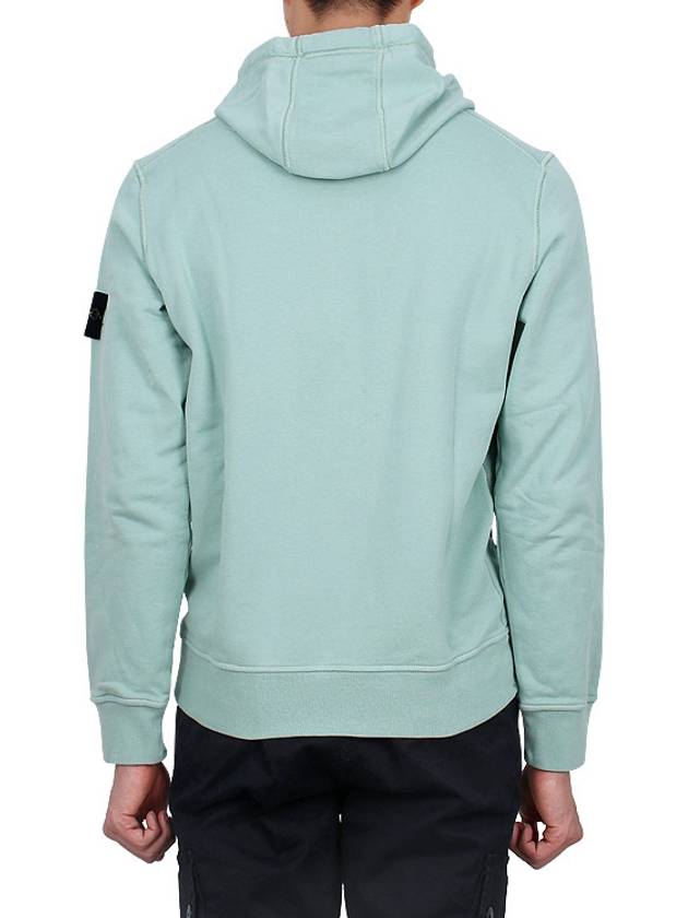 Logo Patch Drawstring Hoodie Green - STONE ISLAND - BALAAN 5