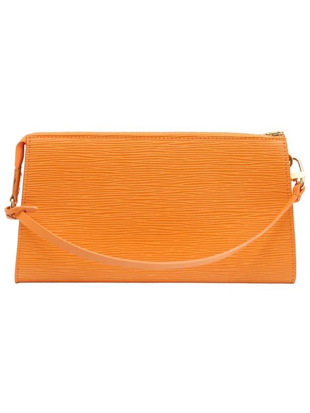 Orange Epi Leather Gold Pochette Accessory Pouch Shoulder Bag M5298H - LOUIS VUITTON - BALAAN 3