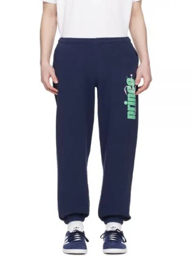 24 Rebound Sweatpants NavyClean Mint PA020S414RN - SPORTY & RICH - BALAAN 1