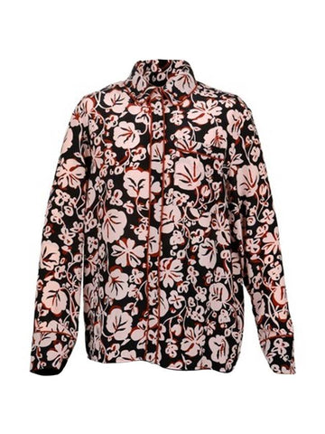 Women's Flower Blouse Black Pink - KENZO - BALAAN 1