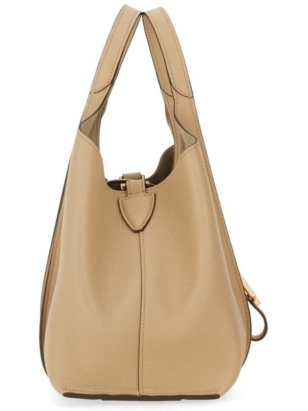 T Timeless Leather Shopping Mini Tote Bag Beige - TOD'S - BALAAN 9