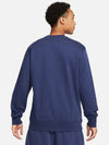 Men's Club French Terry Crew Long Sleeve T-Shirt Navy - NIKE - BALAAN 3