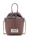 5AC Number Logo Texture Leather Bucket Bag Dark Brown - MAISON MARGIELA - BALAAN 6