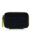 Logo Zip Around Half Wallet Black - MSGM - BALAAN 2