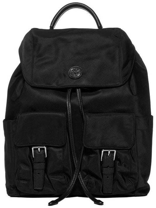 Virginia Flap Nylon Backpack Black - TORY BURCH - BALAAN 1