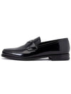 Men's Triangle Logo Leather Loafers Black - PRADA - BALAAN 3