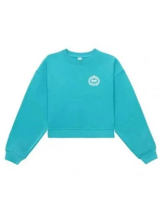 NY Country Club Crop Crew Neck Sweatshirt Blue - SPORTY & RICH - BALAAN 2