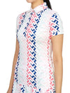 Women's Hailey Print PK Shirt - J.LINDEBERG - BALAAN 3