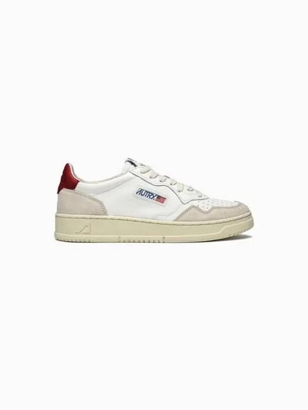 Medalist Leather Low-Top Sneakers Red White - AUTRY - BALAAN 7