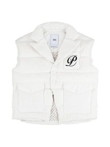 Goose Down Padding Vest White - PEOPLE OF THE WORLD - BALAAN 1