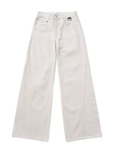 Chevron Wide Leg Denim Pants White RHFW22PA113713770377 Jeans - RHUDE - BALAAN 1