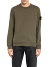 Wappen Patch Crew Neck Cotton Sweatshirt Musk Green - STONE ISLAND - BALAAN 2