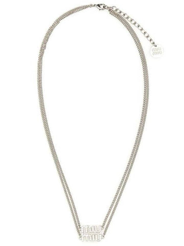 Necklace Pendant 5IC1262DNC F0OKL Silver - MIU MIU - BALAAN 1