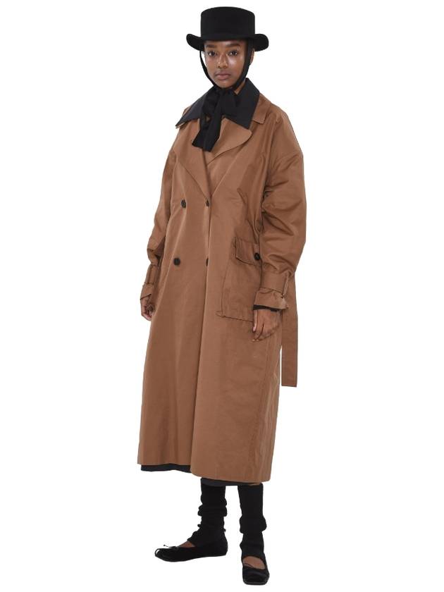 Peach Long Barberry Trench Coat - NDA - BALAAN 5