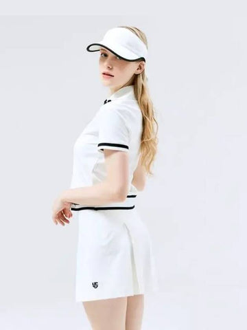 Golf Backpleated Culottes Skirt White - HENRY STUART - BALAAN 1