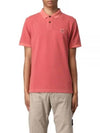 Men's Logo Patch Short Sleeve Polo Shirt Cyclamen - STONE ISLAND - BALAAN 2