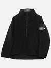 Logo Patch Pocket Anorak Black - STONE ISLAND - BALAAN 4