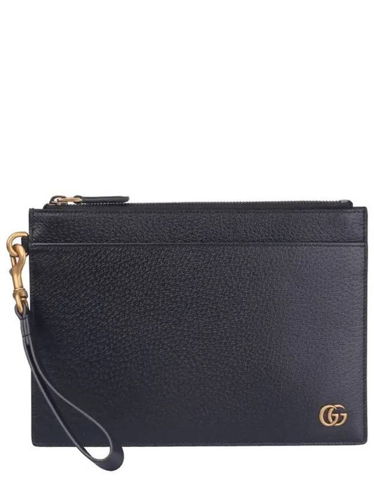 GG Marmont Leather Pouch Bag Black - GUCCI - BALAAN 2