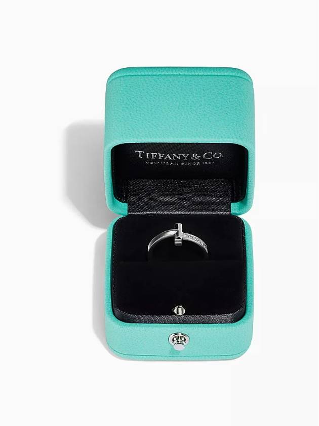 Tiffany T T1 Ring White Gold Diamond Ring Women Men - TIFFANY & CO. - BALAAN 6