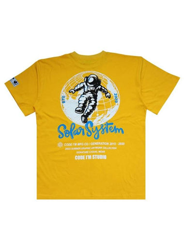 Astronaut Printing Overfit Short Sleeve T-Shirt Yellow - CODE I'M - BALAAN 1