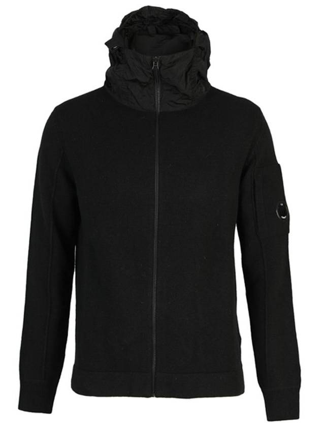 Arm Lens Detail Zip-Up Hoodie Black - CP COMPANY - BALAAN 1