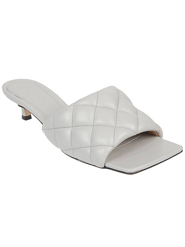 Padded Leather Mule Light Grey - BOTTEGA VENETA - BALAAN 3