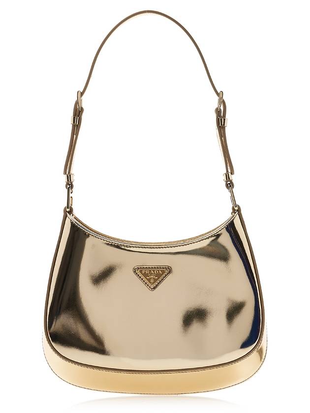 Cleo Brushed Shoulder Bag Gold - PRADA - BALAAN 3