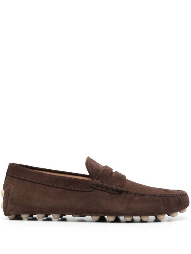 Gommino Bubble Suede Driving Shoes Brown - TOD'S - BALAAN 2