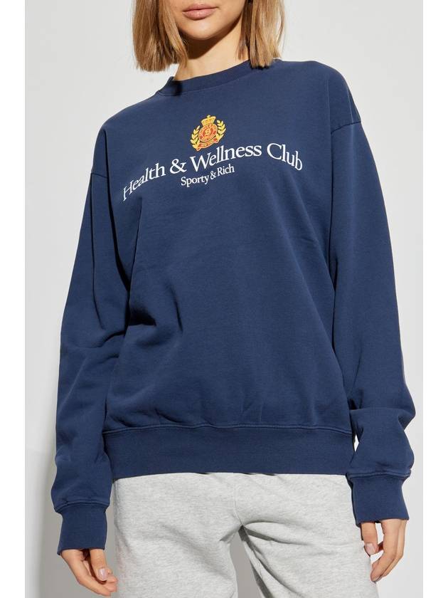 Sporty & Rich Sweatshirt From The NY Crest Collection, Unisex, Navy Blue - SPORTY & RICH - BALAAN 3