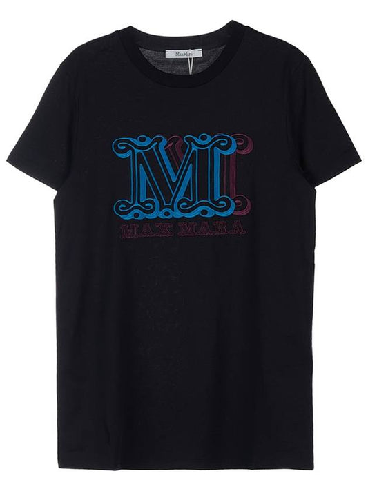 Agro Logo Short Sleeve T-Shirt Black - MAX MARA - BALAAN 2