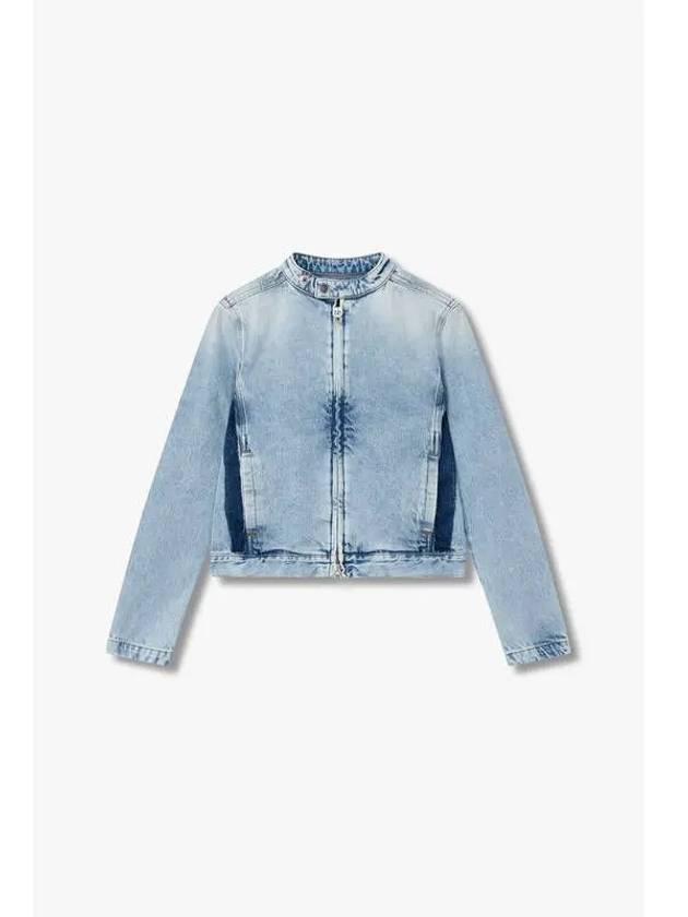 Women s two tone zip up denim jacket indigo - DIESEL - BALAAN 1