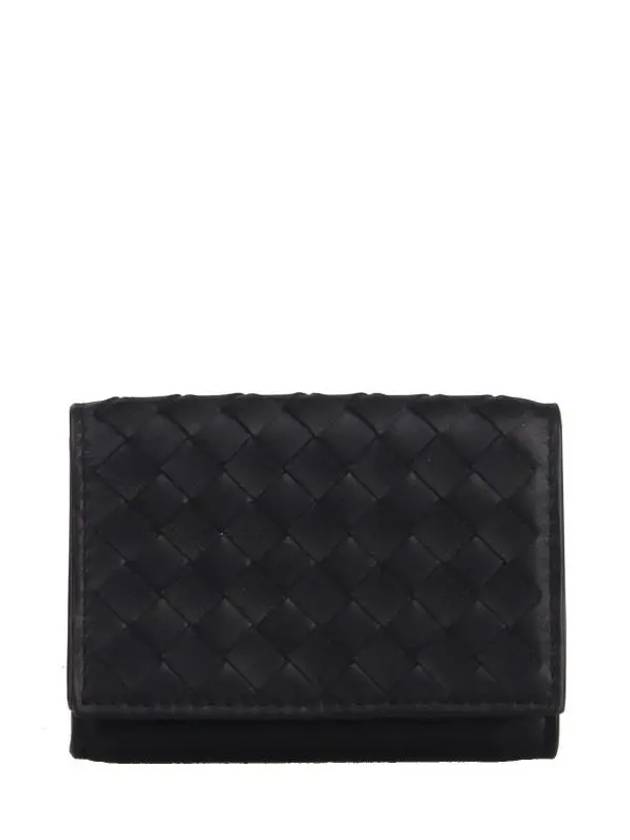 Intrecciato Small Card Wallet Black - BOTTEGA VENETA - BALAAN.