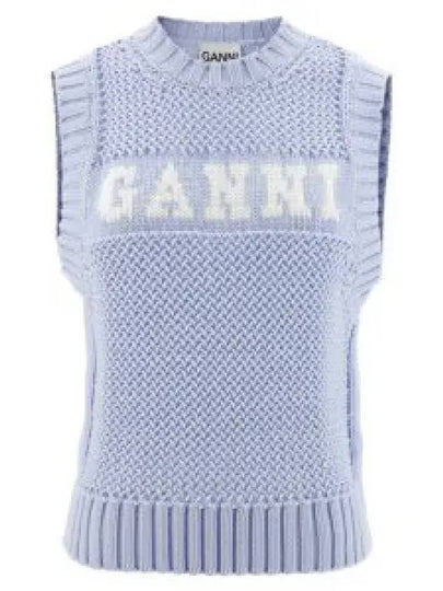 Cotton Rope Vest Poder Blue - GANNI - BALAAN 2