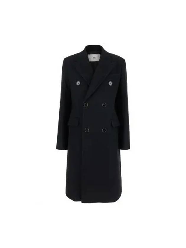 Classic Fit Wool Double Coat Black - AMI - BALAAN 2