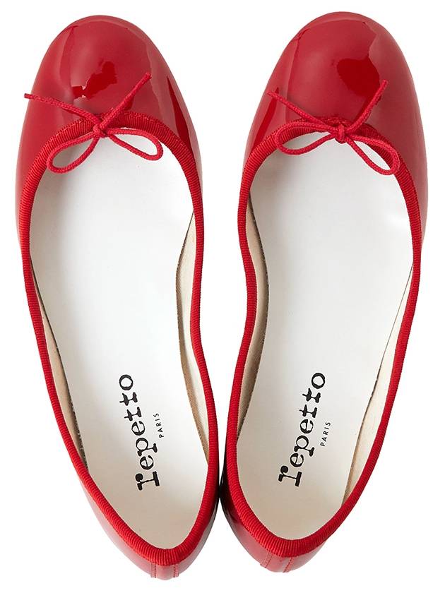 Women's Cendrillon Leather Ballerinas Flat Flammy Red - REPETTO - BALAAN 3