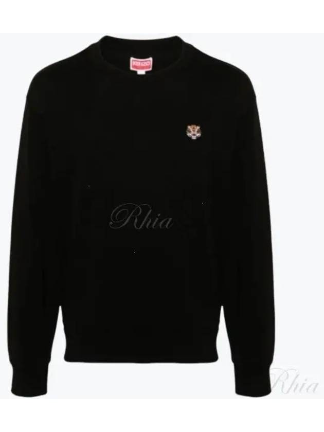 Lucky Tiger Embroidered Sweatshirt Black - KENZO - BALAAN 2