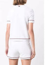 Trimmed Ottoman Ribbed Cotton Short Sleeve Short Sleeve T-Shirt White - THOM BROWNE - BALAAN 5